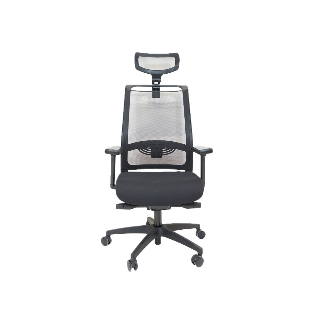 Siège ergonomique Récital, affichant un design moderne et élégant avec un dossier et un assise rembourrés pour un confort optimal. Ce siège de bureau est conçu pour offrir un soutien ergonomique et ajustable tout au long de la journée de travail.