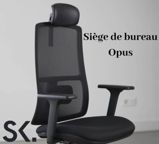 Investissez dans la qualité avec notre fauteuil de bureau ergonomique Opus. Conçu pour répondre aux exigences modernes, il combine durabilité, confort et style pour votre satisfaction quotidienne.